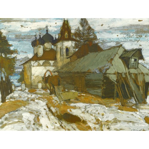 Russian Village in the Winter